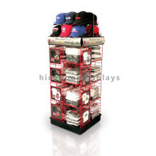 Strong Flooring Sports Cap And Shirts Storage And Display Metal Multilayer Garment Rack Gondola